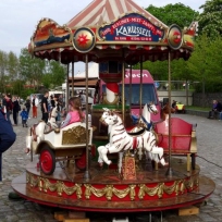 Finding Zebras on a carousel in Germany, after I unwittingly painted something similar...